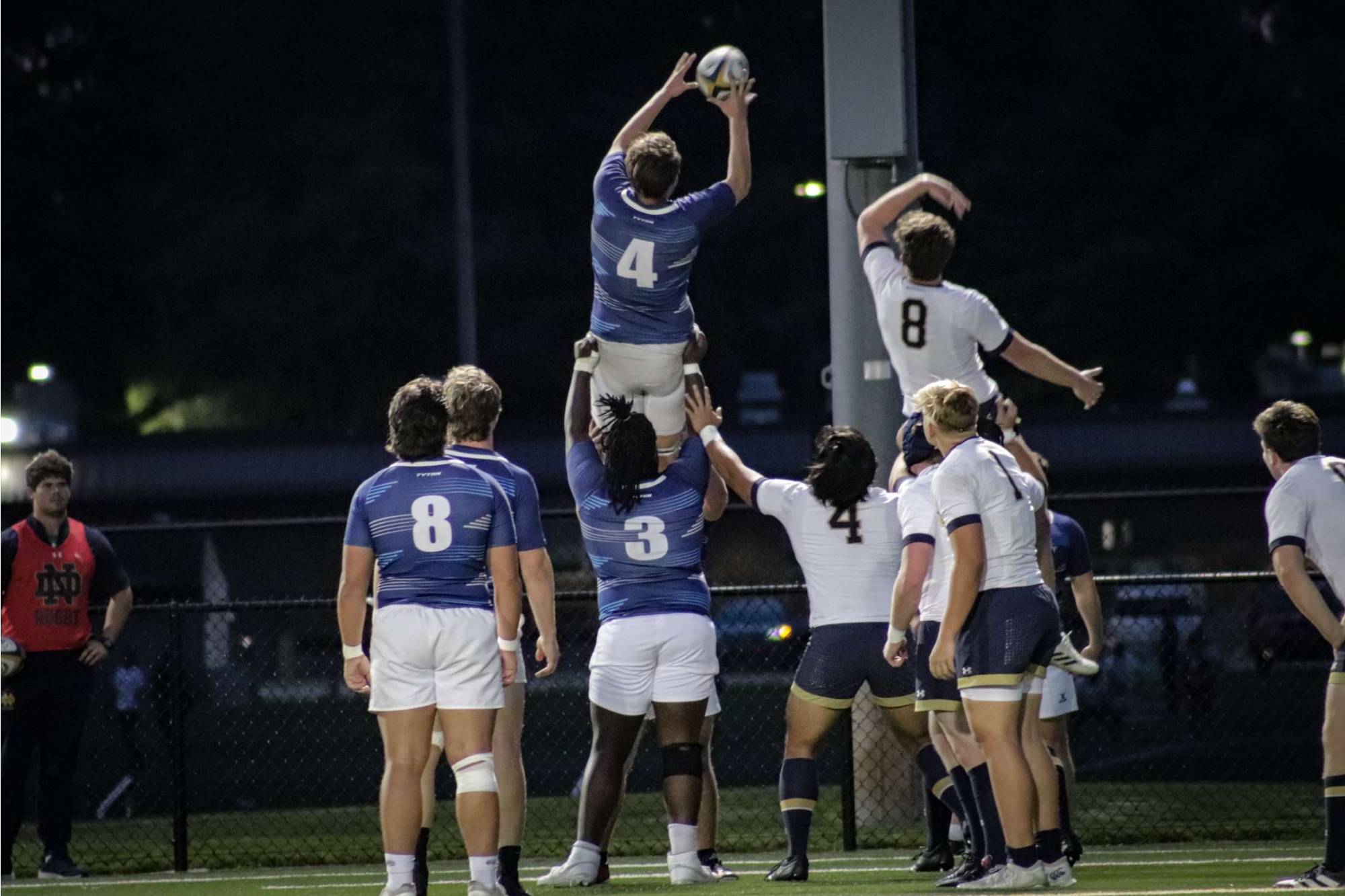 GVSU Rugby Lineout vs Notre Dame Fall 2024